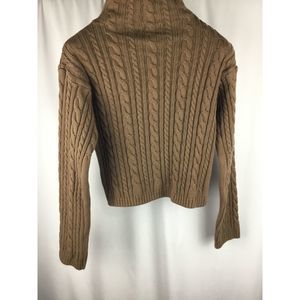 Djerf Avenue Brown Cable Knit Sweater